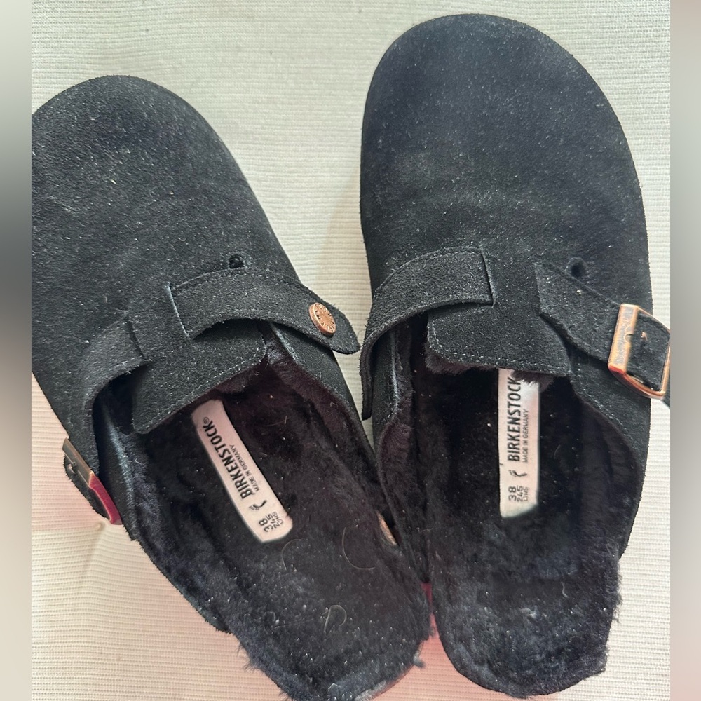 Birkenstock Fur Boston Clogs